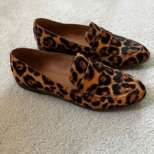 Madewell Loafer 7.5 , real calf hair leopard print